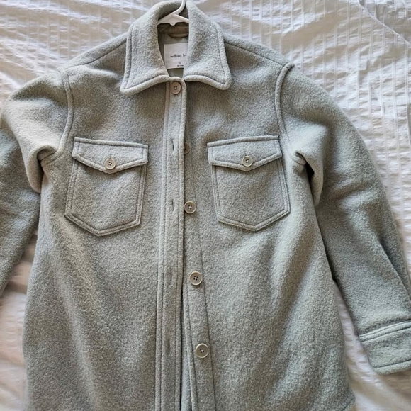 Green Button-Up Wool Jacket - Picture 3 of 3